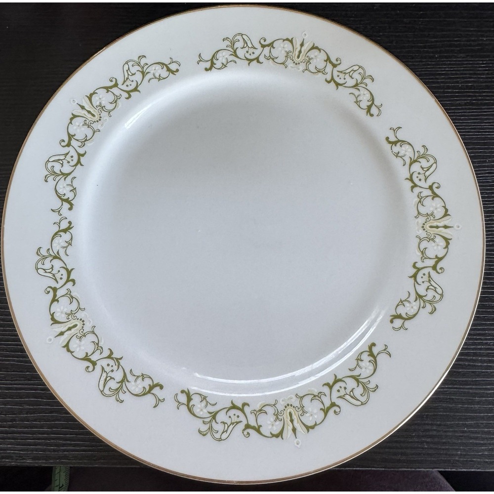 2 Bell Flower 2999 w/Gold Rim 10.5" Dinner Plates Japan Fine China Pattern Set 2